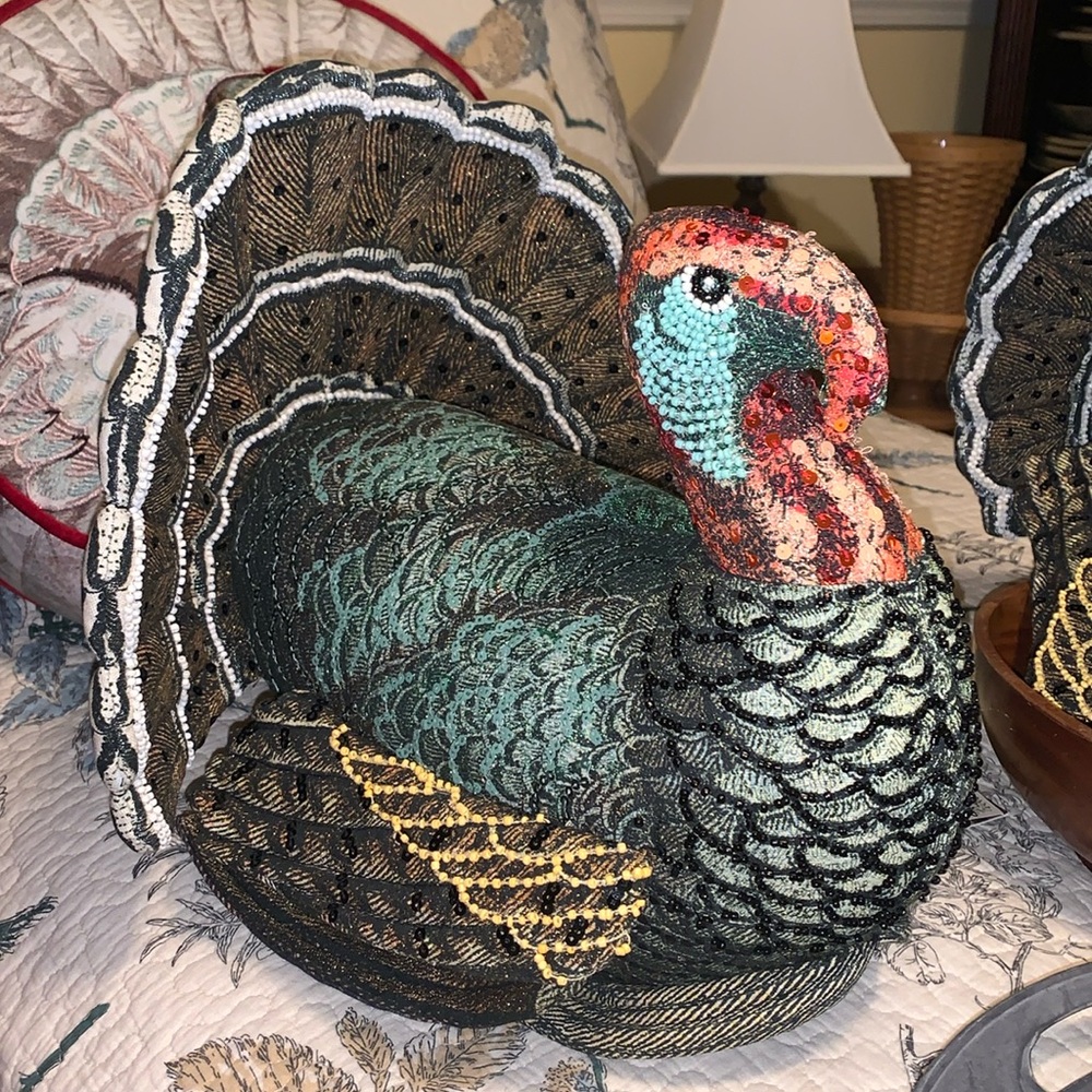 JOHN DERIAN TURKEY EMBELLISHED PILLOW from TARGET NWT